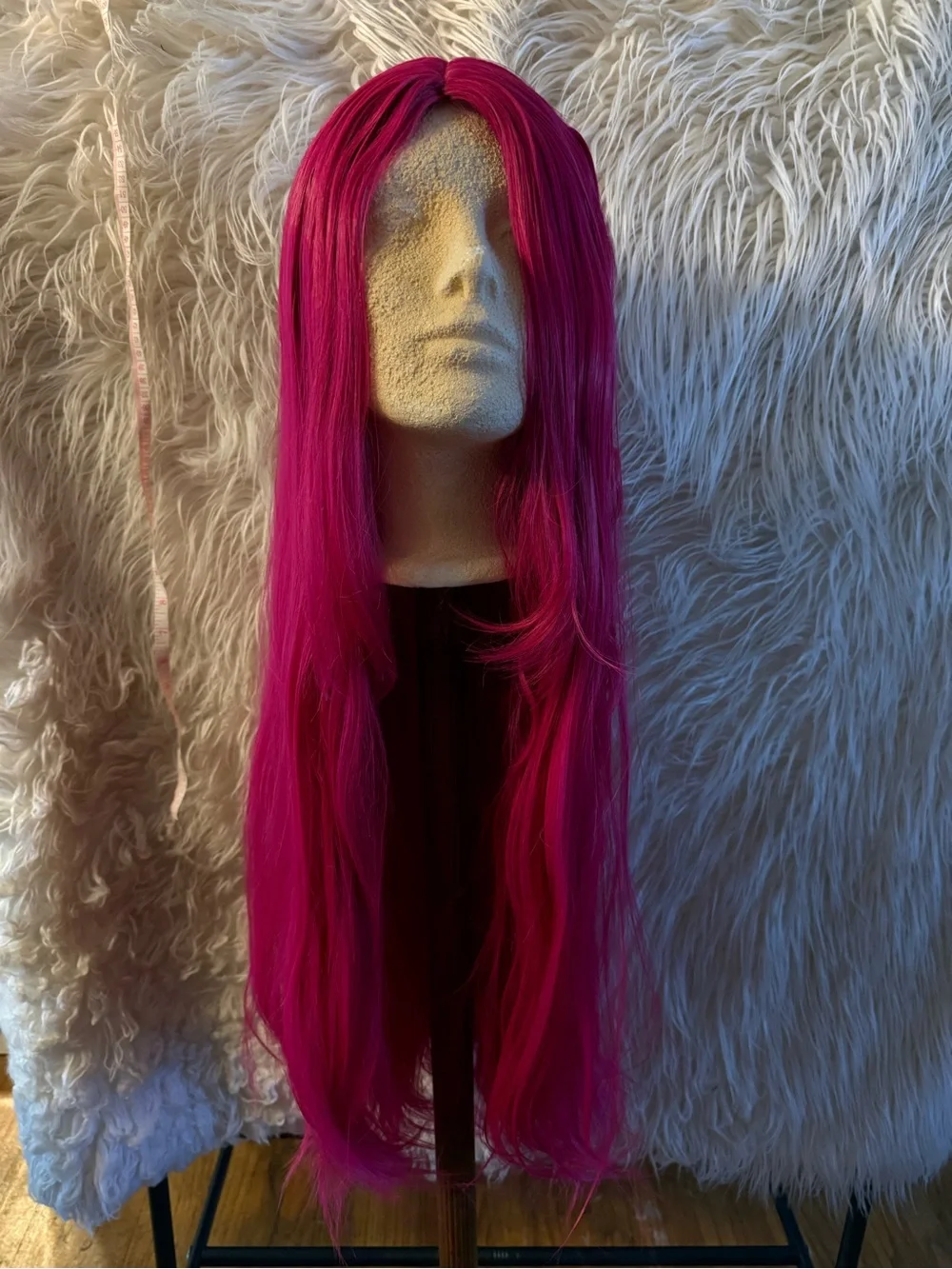Vibrant Magenta Long Straight Women's Wig